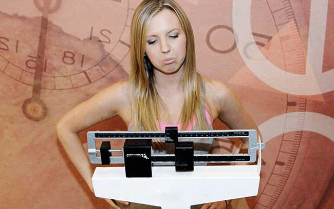 Weight when losing weight